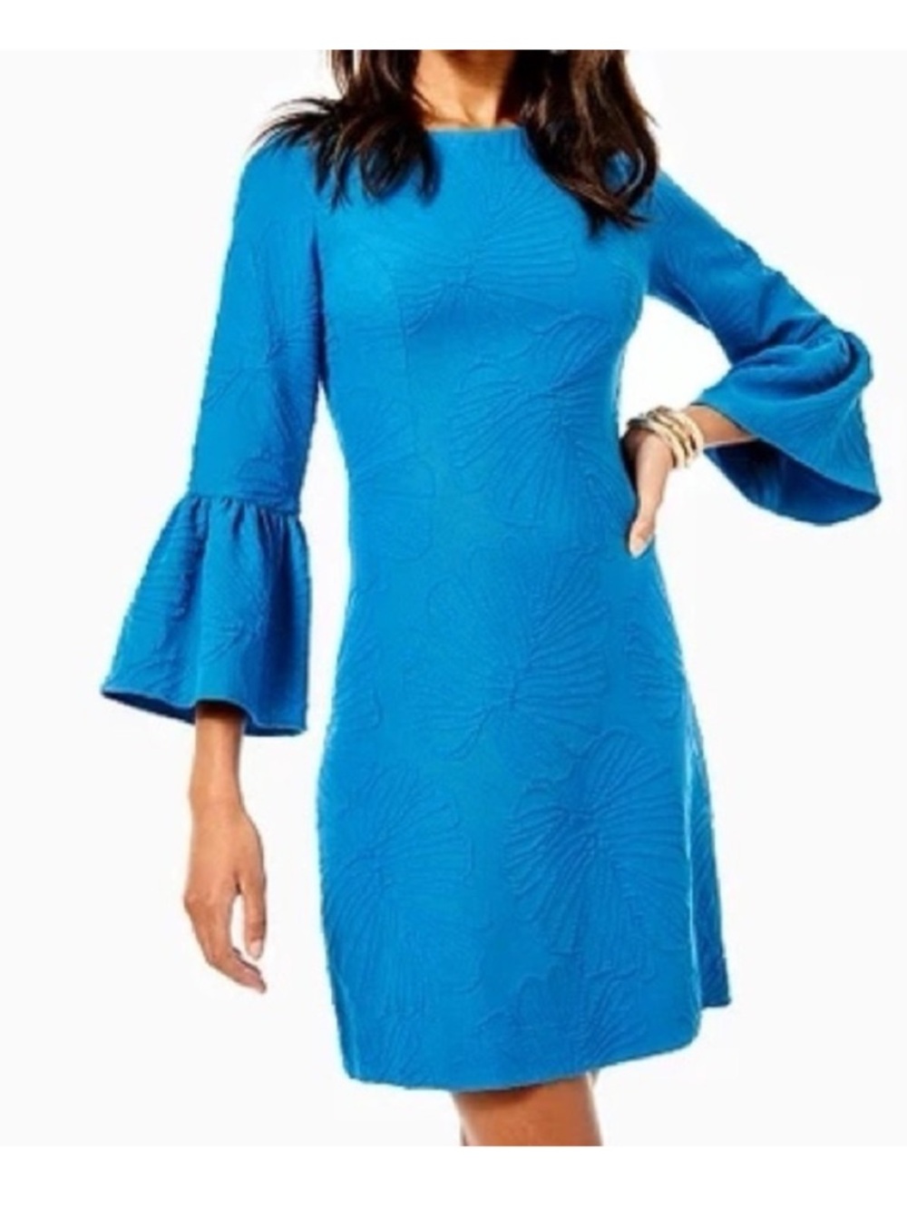 Lilly Pulitzer Viola Stretch Shift Dress size 12 Macaw blue